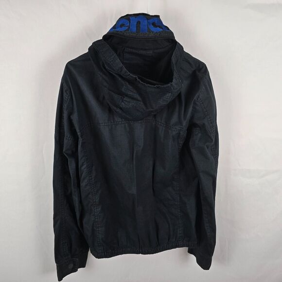 Bench Utility Jacket Men's Medium Full Zip Up Hooded Navy Blue - Picture 6 of 16